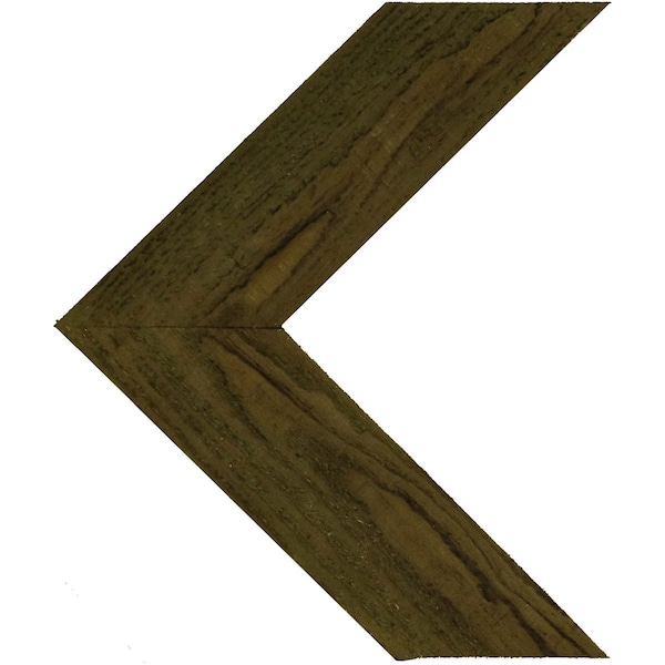 Ekena Millwork 13"W x 16"H x 3/4"D Vintage Farmhouse 3 1/2" Chevron, Barnwood Decor Collection, Restoration Green DECR13X16X075CHVGR - main